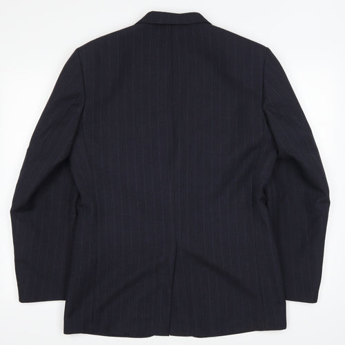 greenwoods Mens Blue Striped  Jacket Blazer Size 36