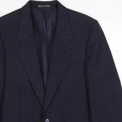 greenwoods Mens Blue Striped  Jacket Blazer Size 36