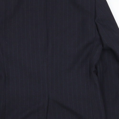 greenwoods Mens Blue Striped  Jacket Blazer Size 36