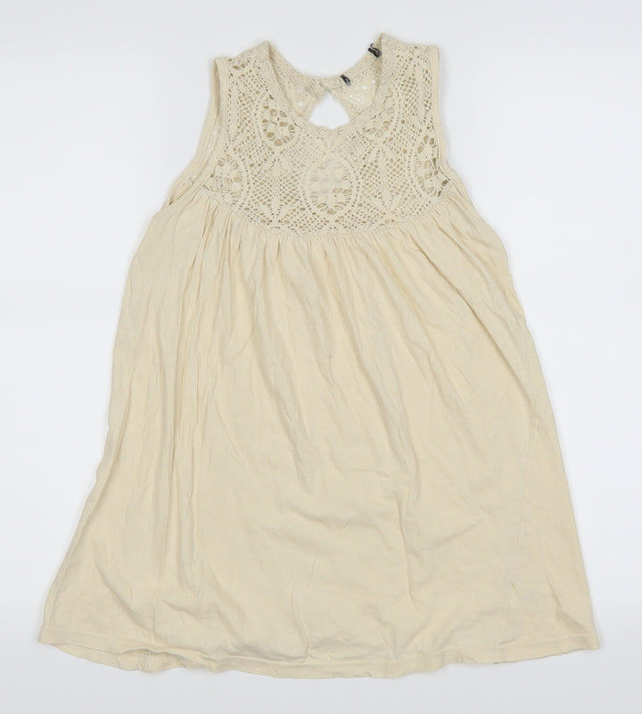 Atmosphere Womens Beige Basic Blouse Size 8