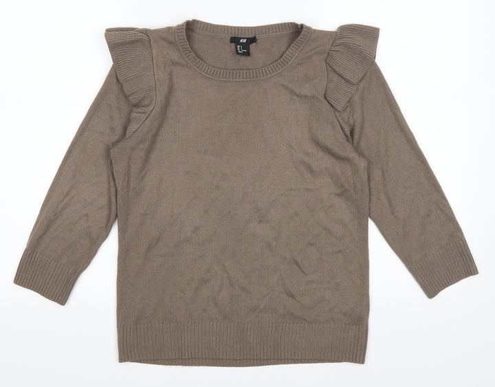 H&M Womens Brown   Pullover Jumper Size S
