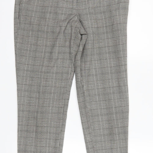 H&M Womens Brown Plaid  Trousers  Size 38 L26 in