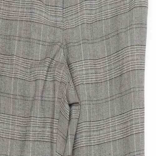 H&M Womens Brown Plaid  Trousers  Size 38 L26 in