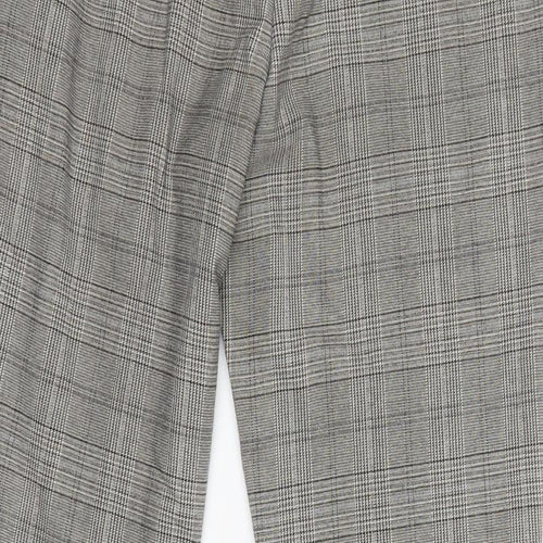 H&M Womens Brown Plaid  Trousers  Size 38 L26 in