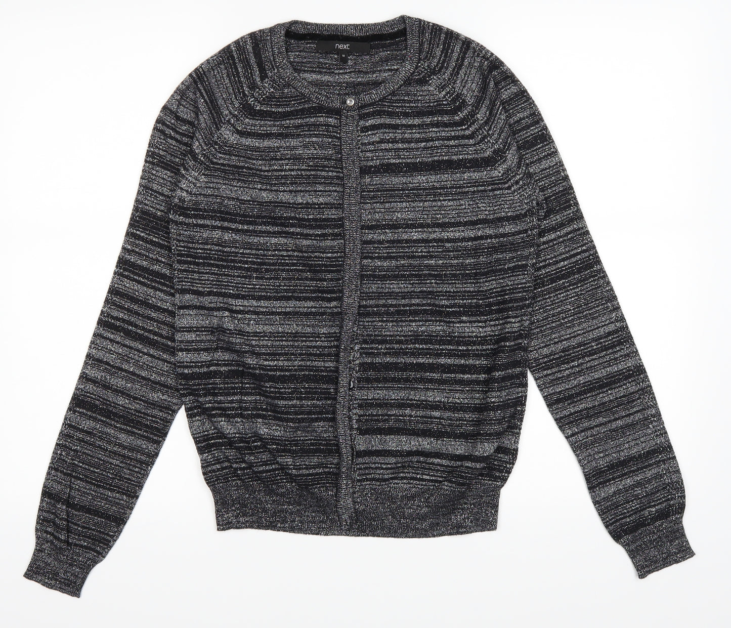 NEXT Womens Black   Cardigan Jumper Size 10  - Metalic