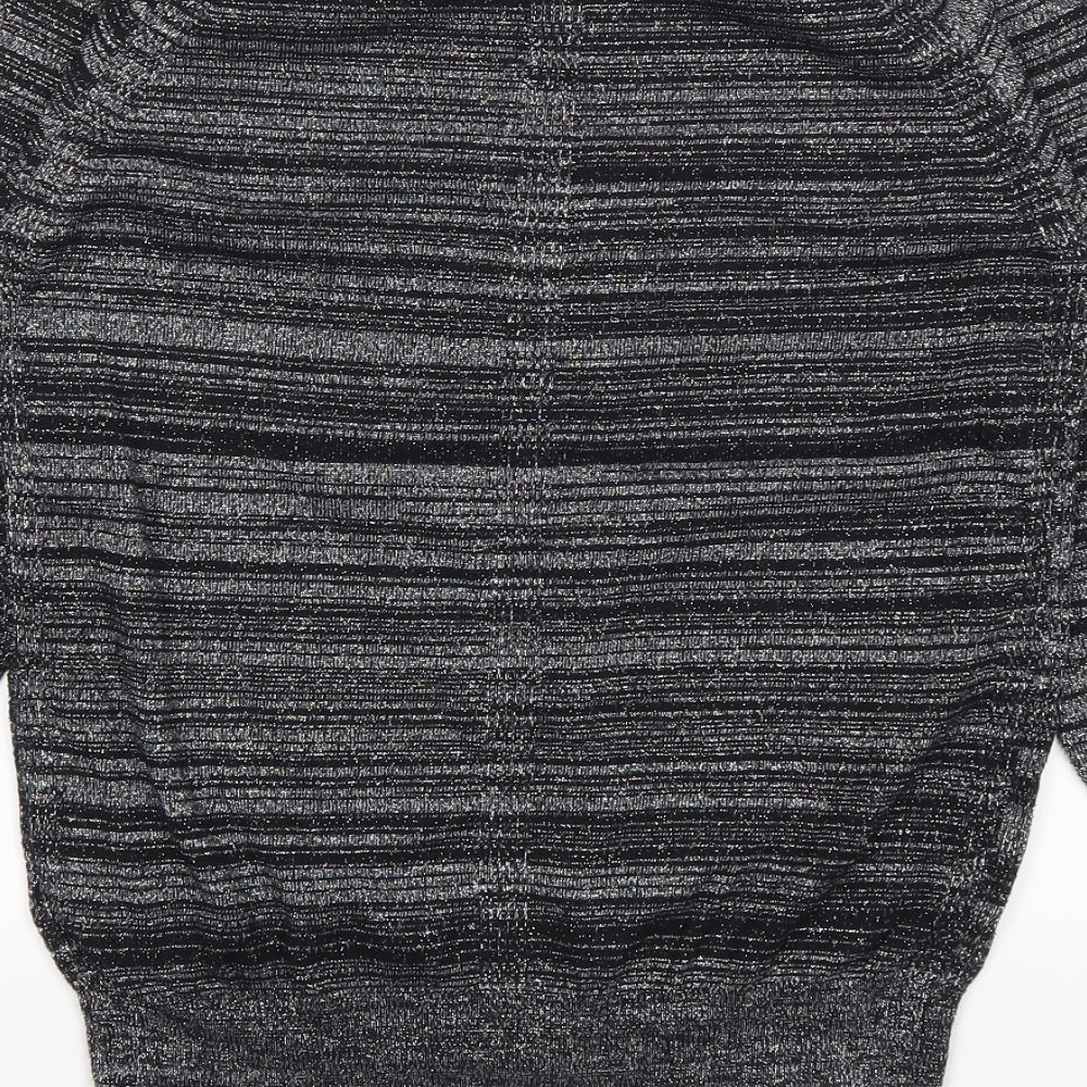 NEXT Womens Black   Cardigan Jumper Size 10  - Metalic