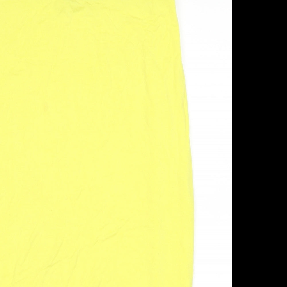 Boohoo Womens Yellow   A-Line Skirt Size 10