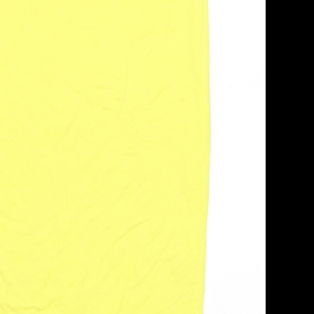 Boohoo Womens Yellow   A-Line Skirt Size 10