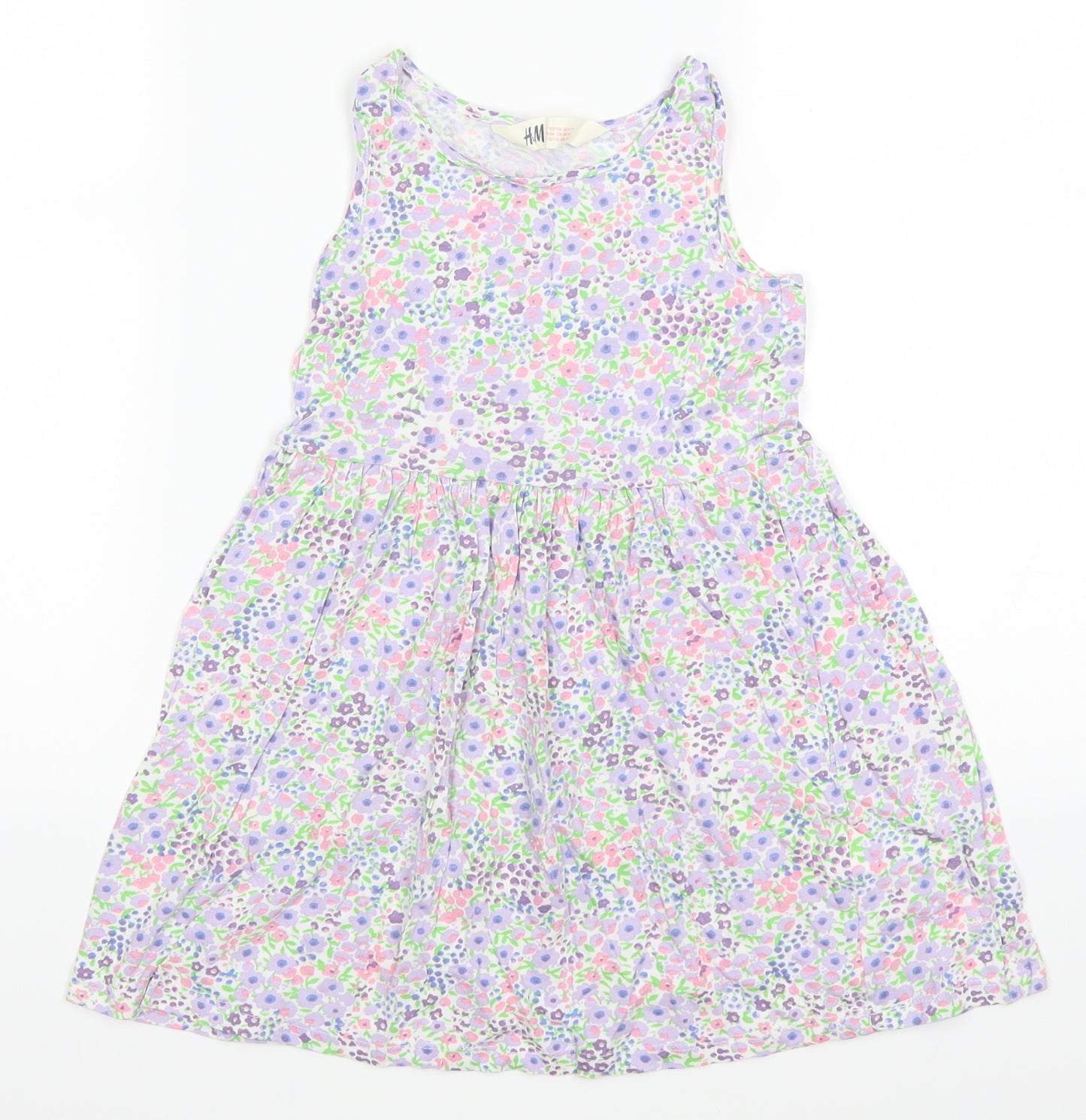 H&M Girls White Floral  A-Line  Size 4-5 Years