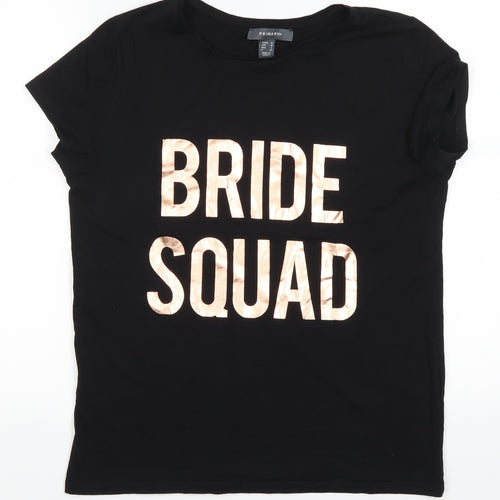 Primark Womens Black   Basic T-Shirt Size 10