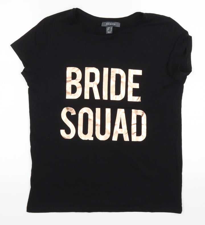 Primark Womens Black Basic T-Shirt Size 10