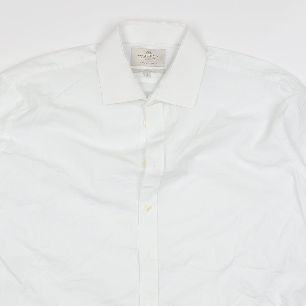 Hawes & Curtis Mens White    Dress Shirt Size 36