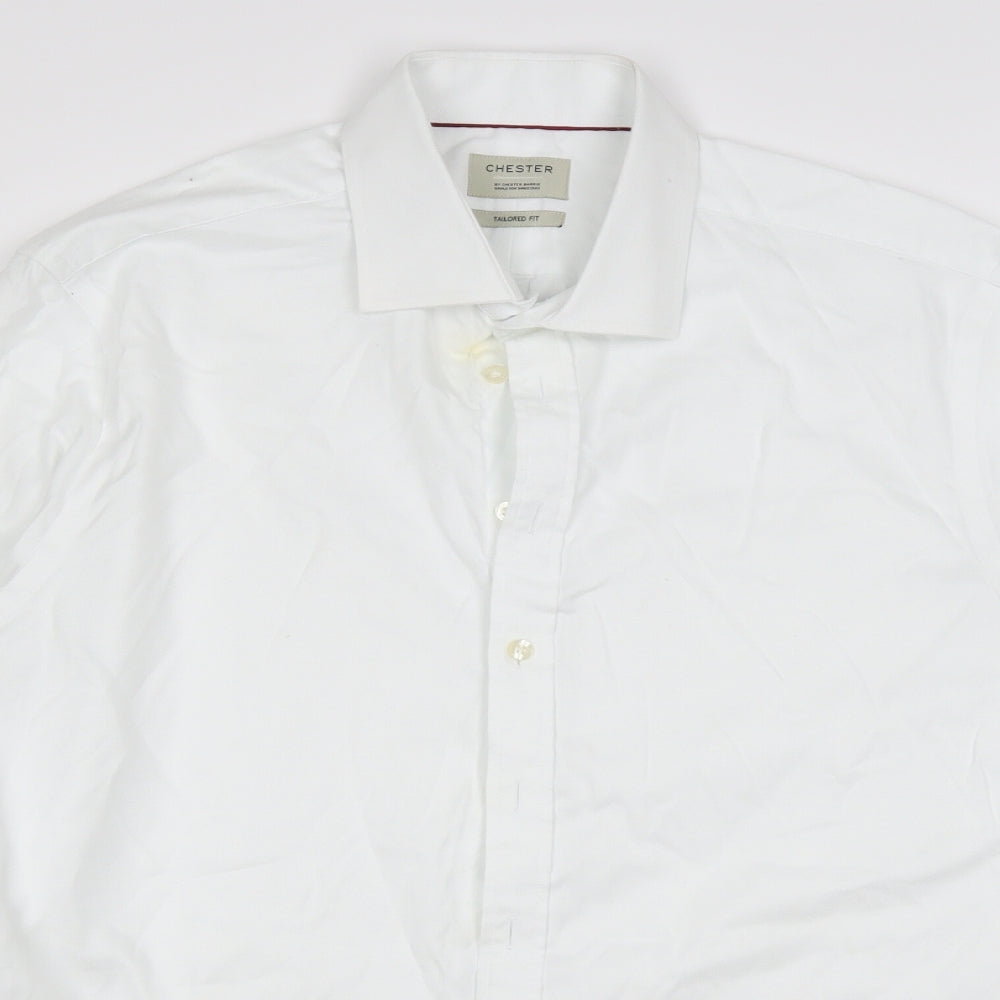 Chester Mens White    Dress Shirt Size 43