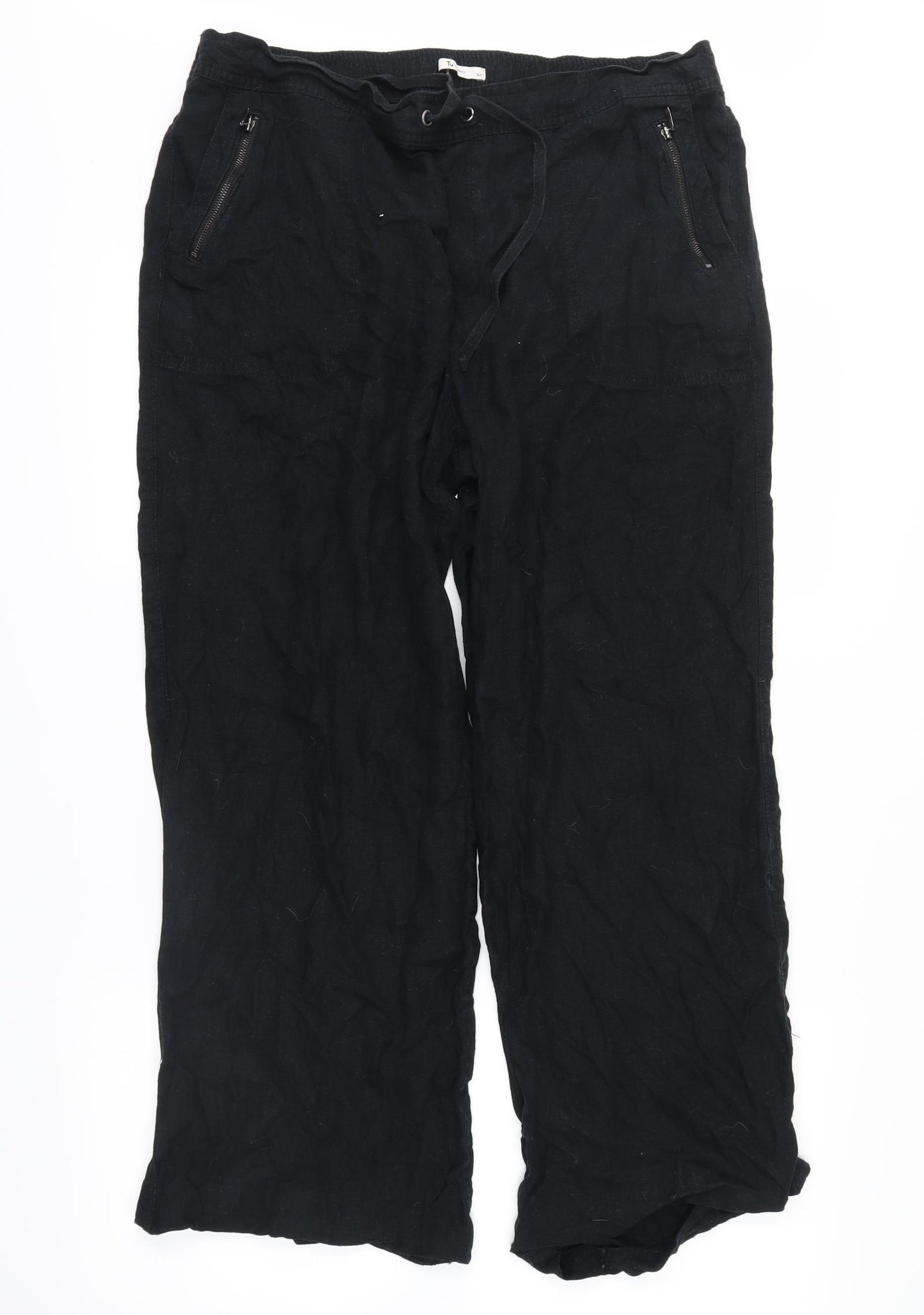 TU Womens Black   Trousers  Size 16 L23 in