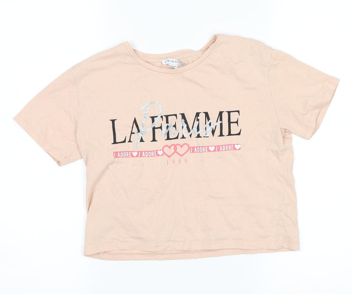 Primark Girls Pink Cropped T-Shirt Size 9-10 Years - paris las femme