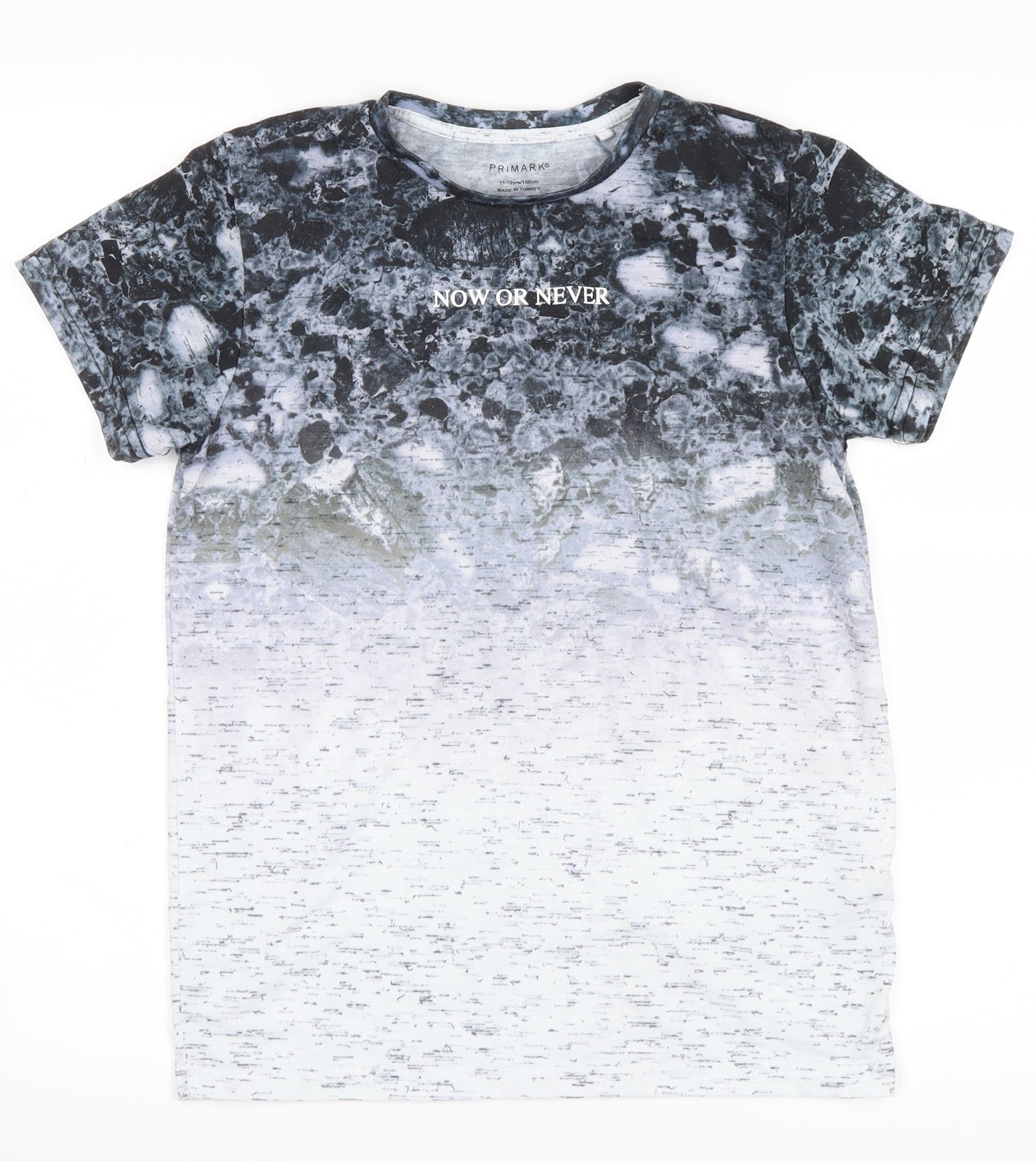 Primark Boys White   Basic T-Shirt Size 11-12 Years  - now or never