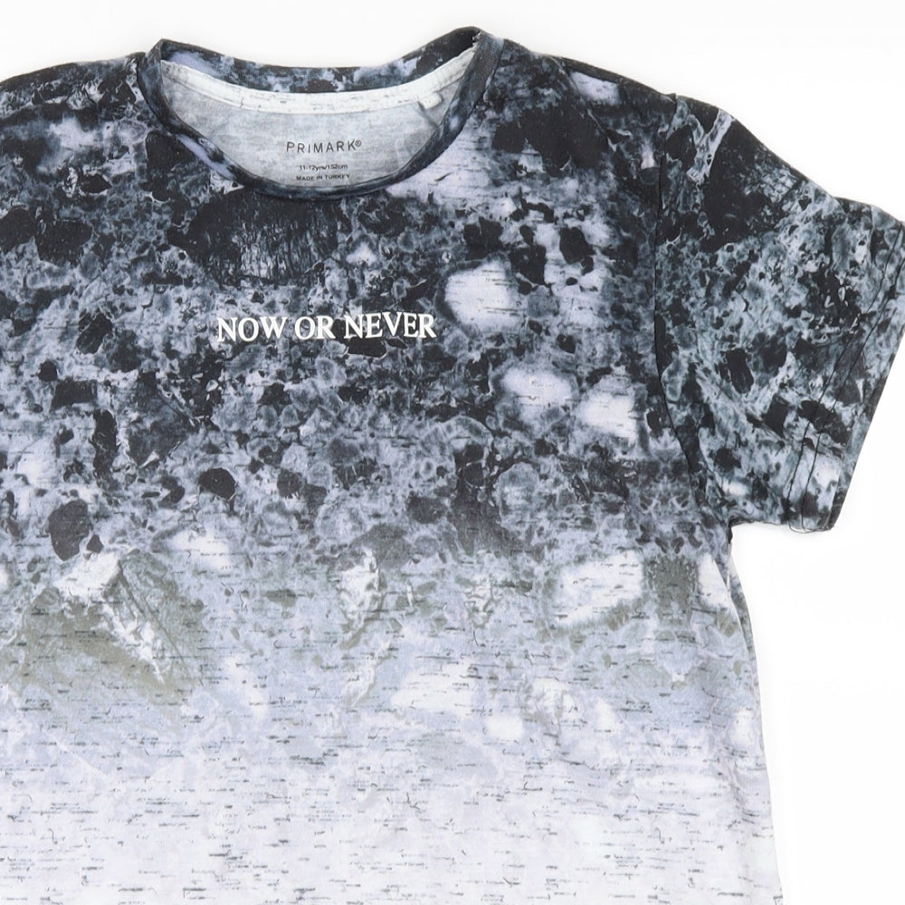 Primark Boys White   Basic T-Shirt Size 11-12 Years  - now or never