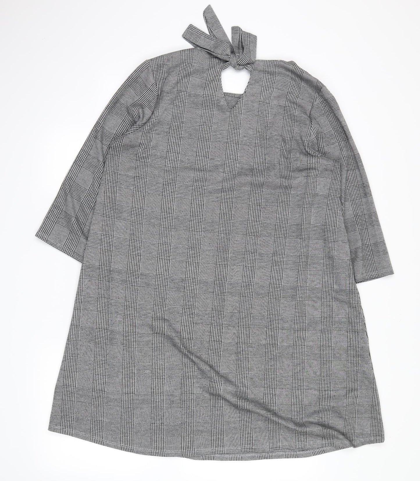 George Womens Grey Check  Shirt Dress  Size 14