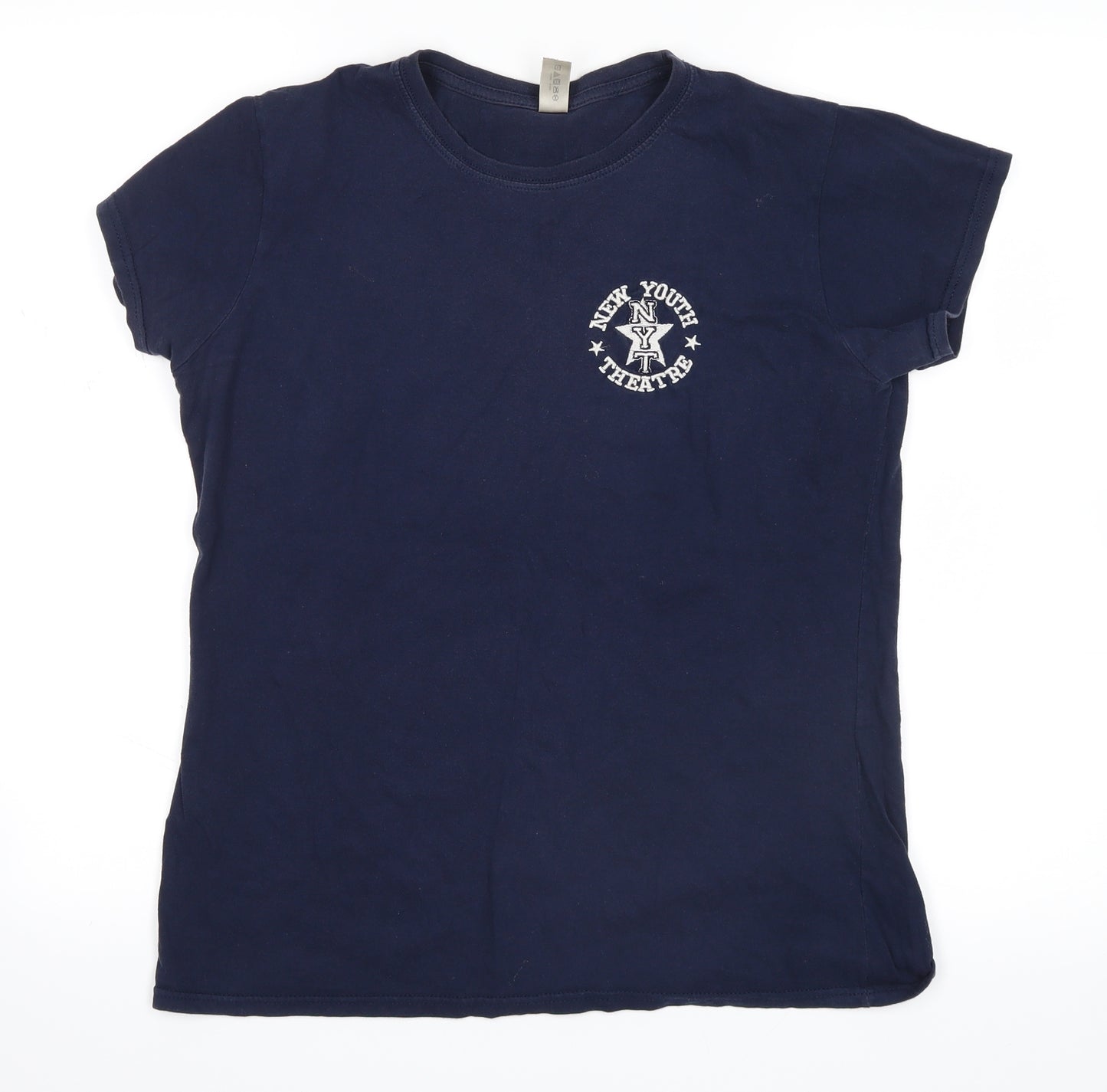 ring spun Womens Blue   Basic T-Shirt Size L  - new youth theatre