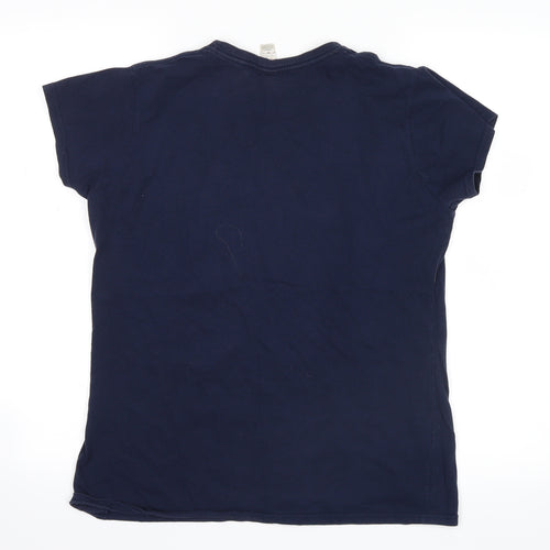 ring spun Womens Blue   Basic T-Shirt Size L  - new youth theatre