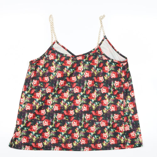 Atmosphere Womens Red Floral  Basic Tank Size 14