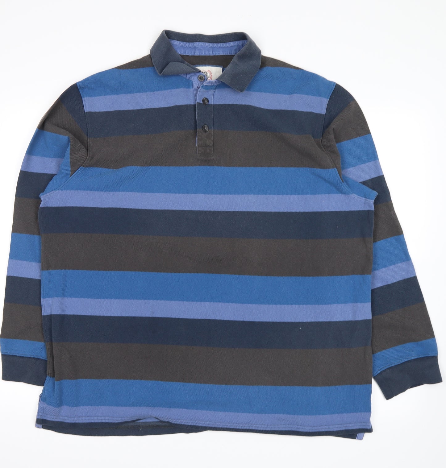 Marks and Spencer Mens Blue Striped   Polo Size XL