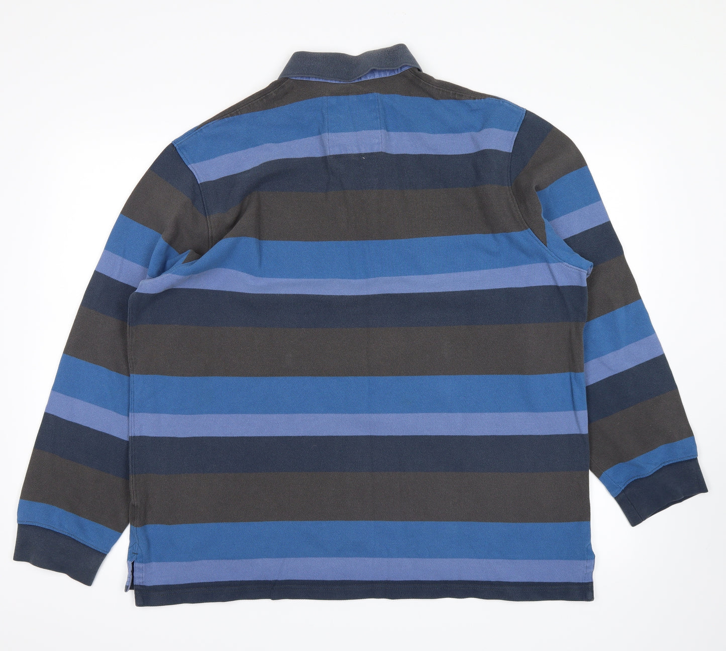 Marks and Spencer Mens Blue Striped   Polo Size XL