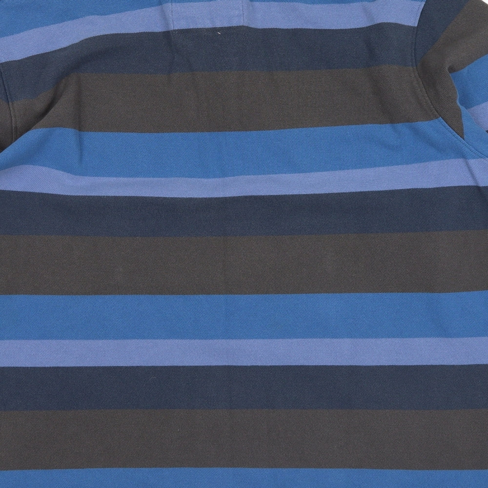 Marks and Spencer Mens Blue Striped   Polo Size XL