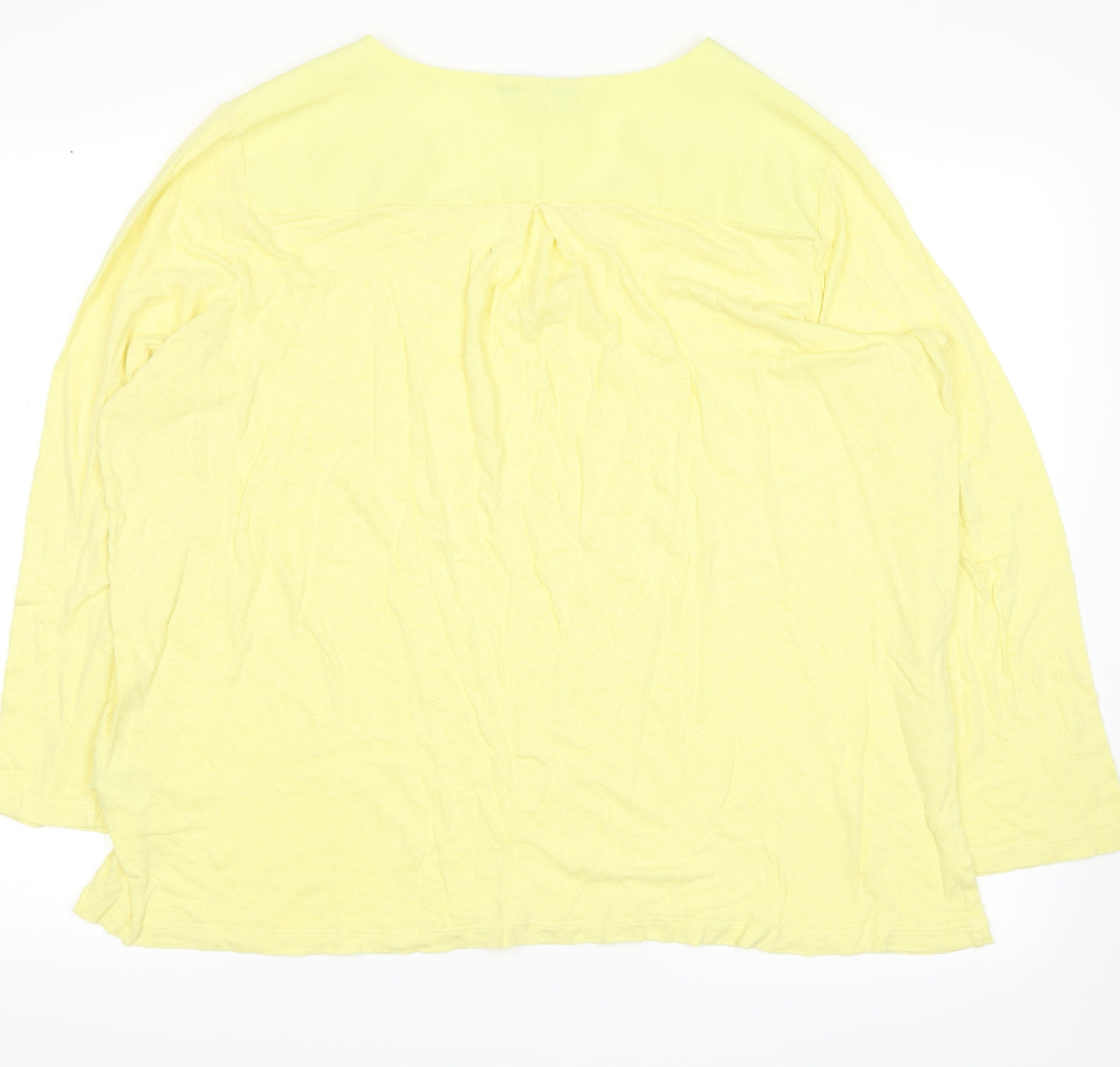 Balsamik Womens Yellow   Basic Blouse Size 22