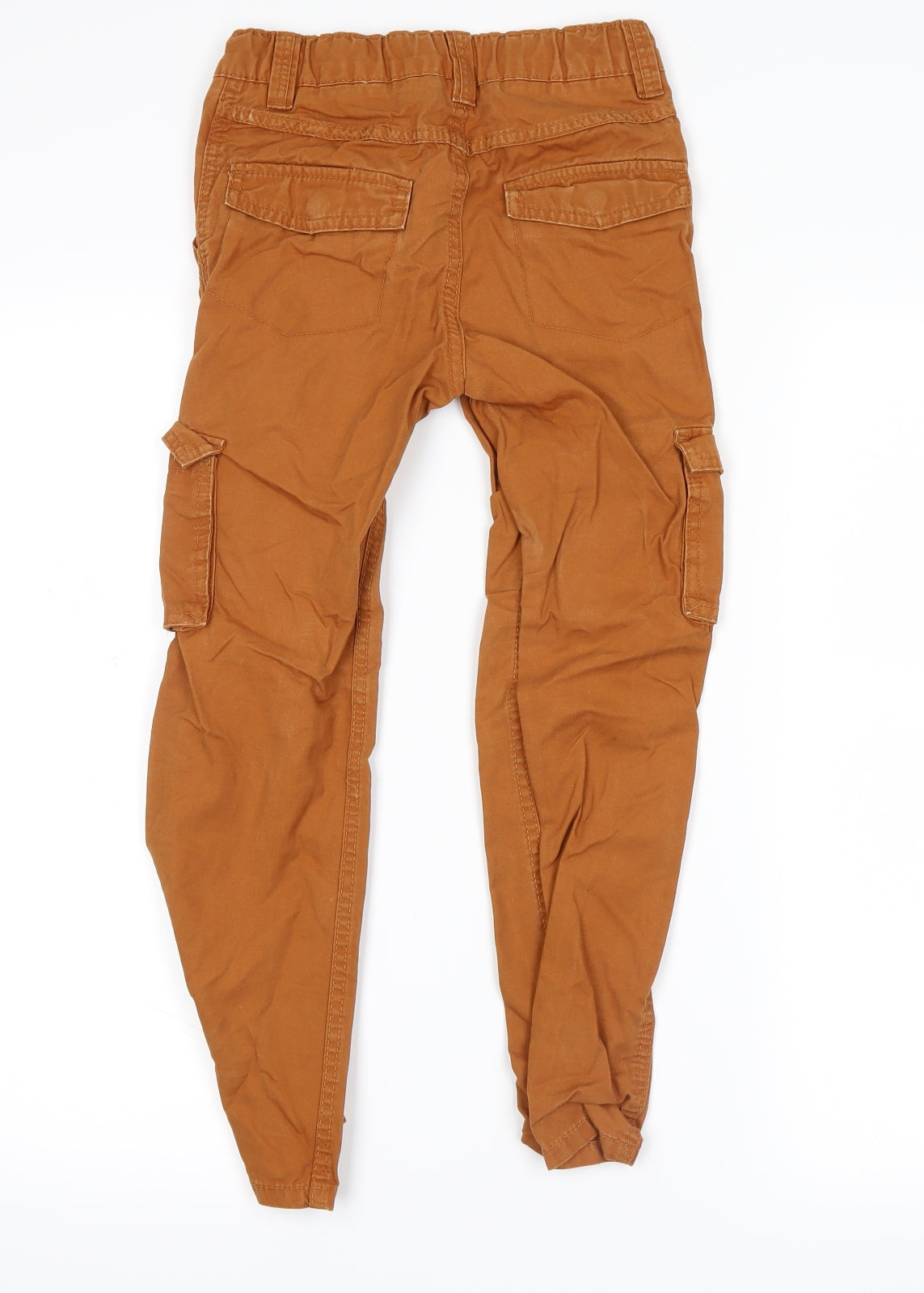 H&M Boys Orange   Cargo Trousers Size 7-8 Years