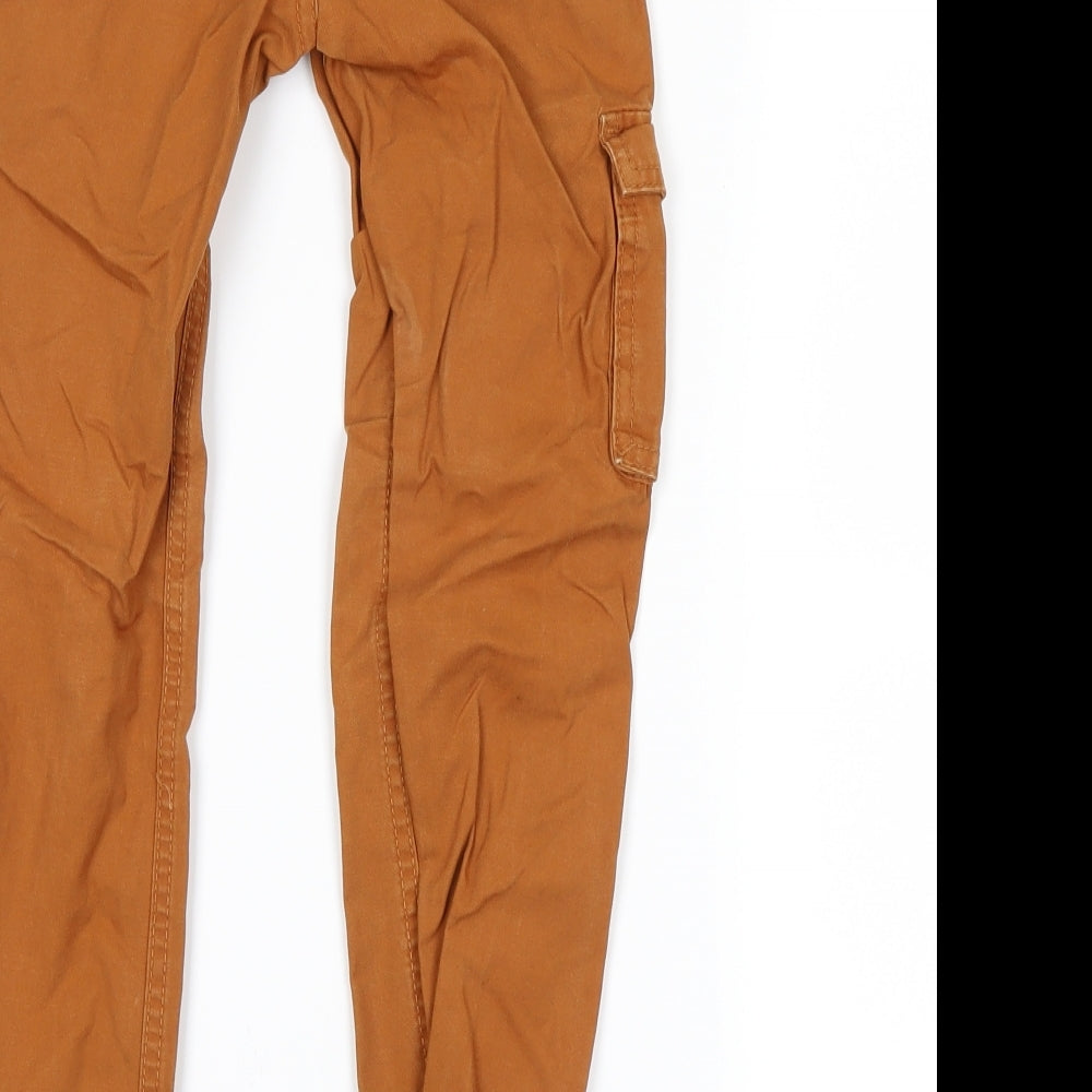 H&M Boys Orange   Cargo Trousers Size 7-8 Years