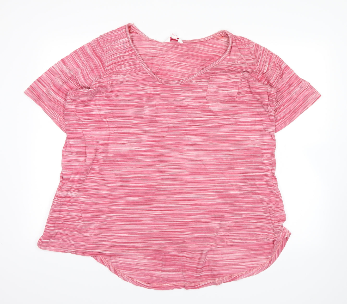 Simply Be Womens Pink Striped  Basic Blouse Size 20