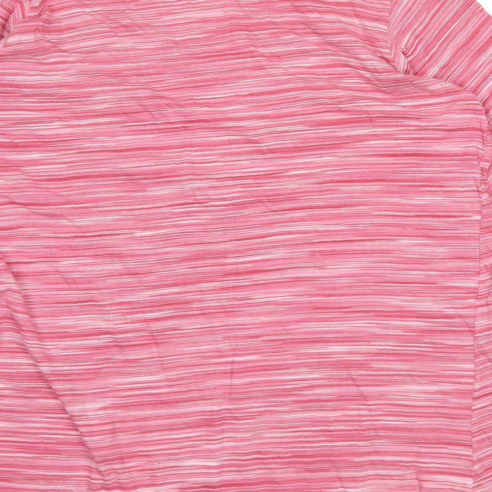Simply Be Womens Pink Striped  Basic Blouse Size 20