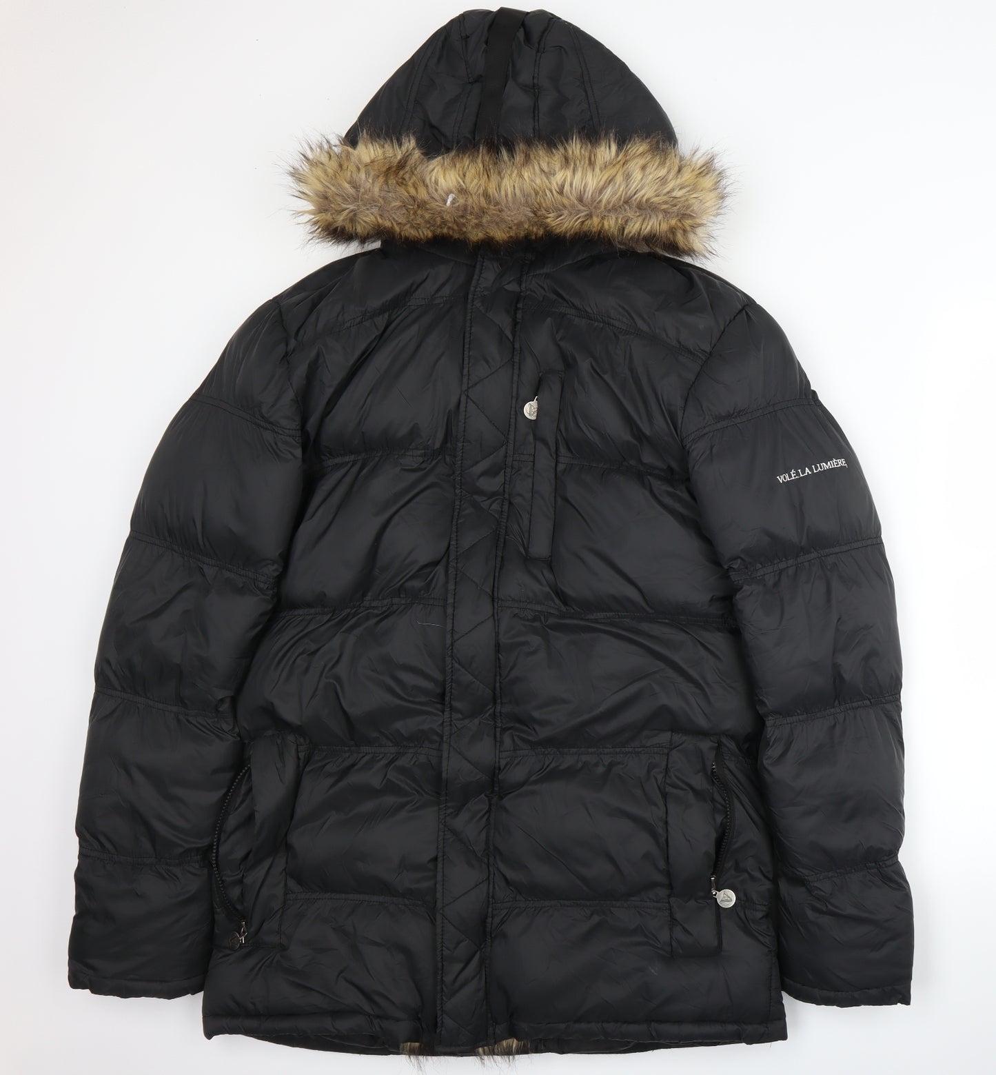 Volé La Lumière Womens Black   Parka Coat Size L