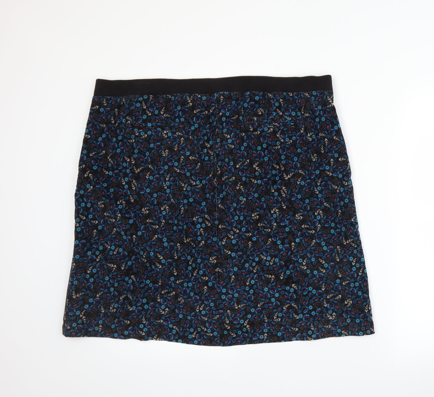 Maine New England Womens Black Floral  A-Line Skirt Size 18