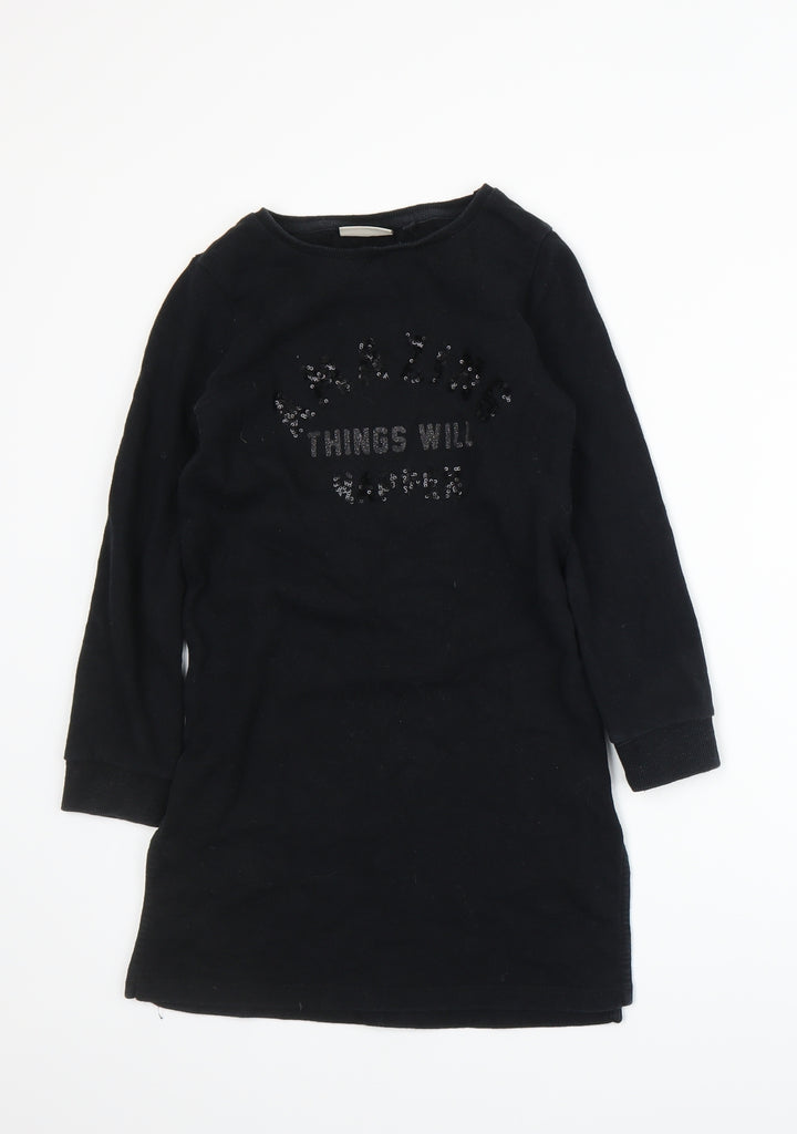 NEXT Girls Black   Basic T-Shirt Size 6 Years