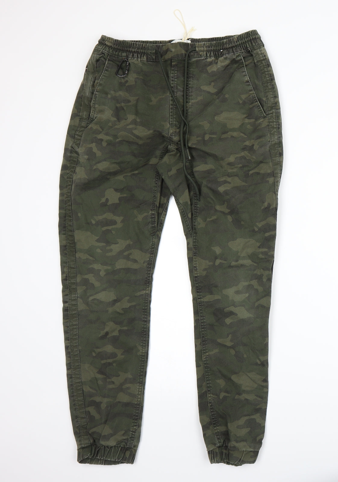 Pull&Bear Womens Green Camouflage  Tapered Jeans Size S L26 in