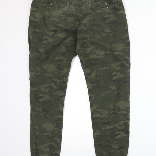 Pull&Bear Womens Green Camouflage  Tapered Jeans Size S L26 in