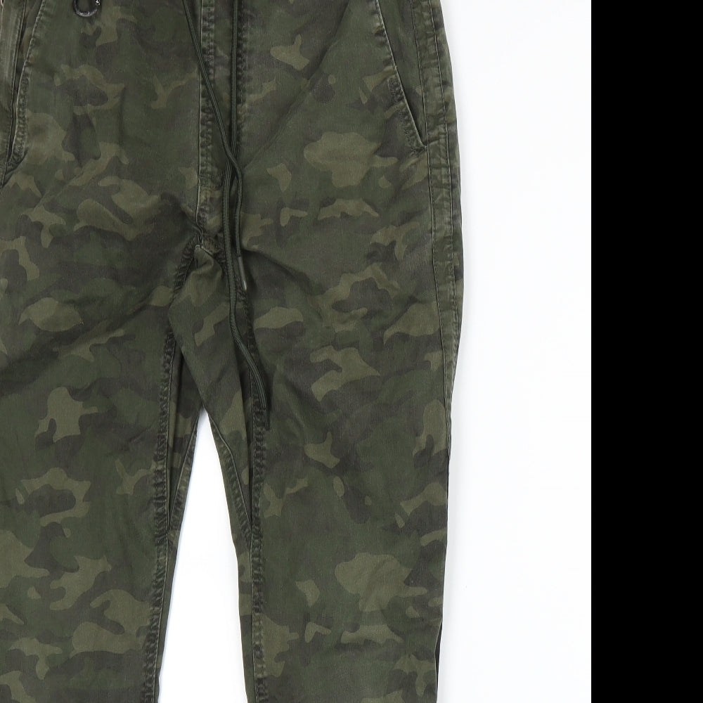 Pull&Bear Womens Green Camouflage  Tapered Jeans Size S L26 in