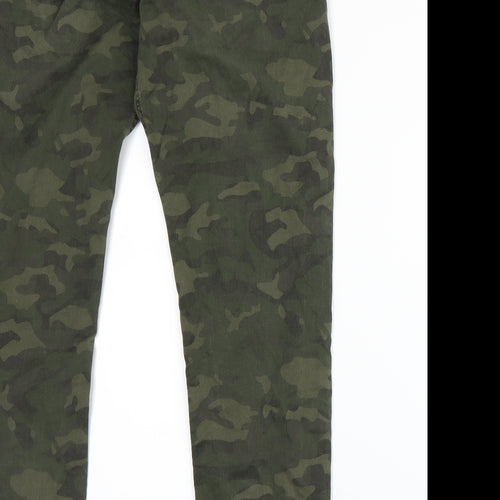 Pull&Bear Womens Green Camouflage  Tapered Jeans Size S L26 in