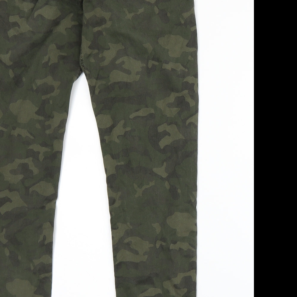 Pull&Bear Womens Green Camouflage  Tapered Jeans Size S L26 in