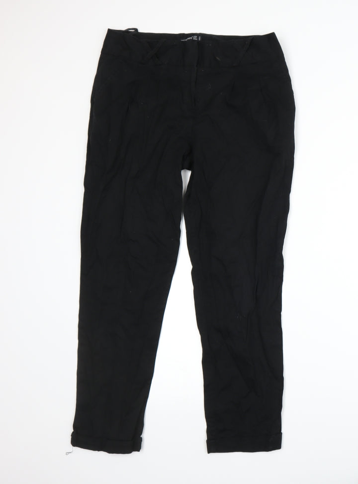 Atmosphere Womens Black Trousers Size 10 L26 in