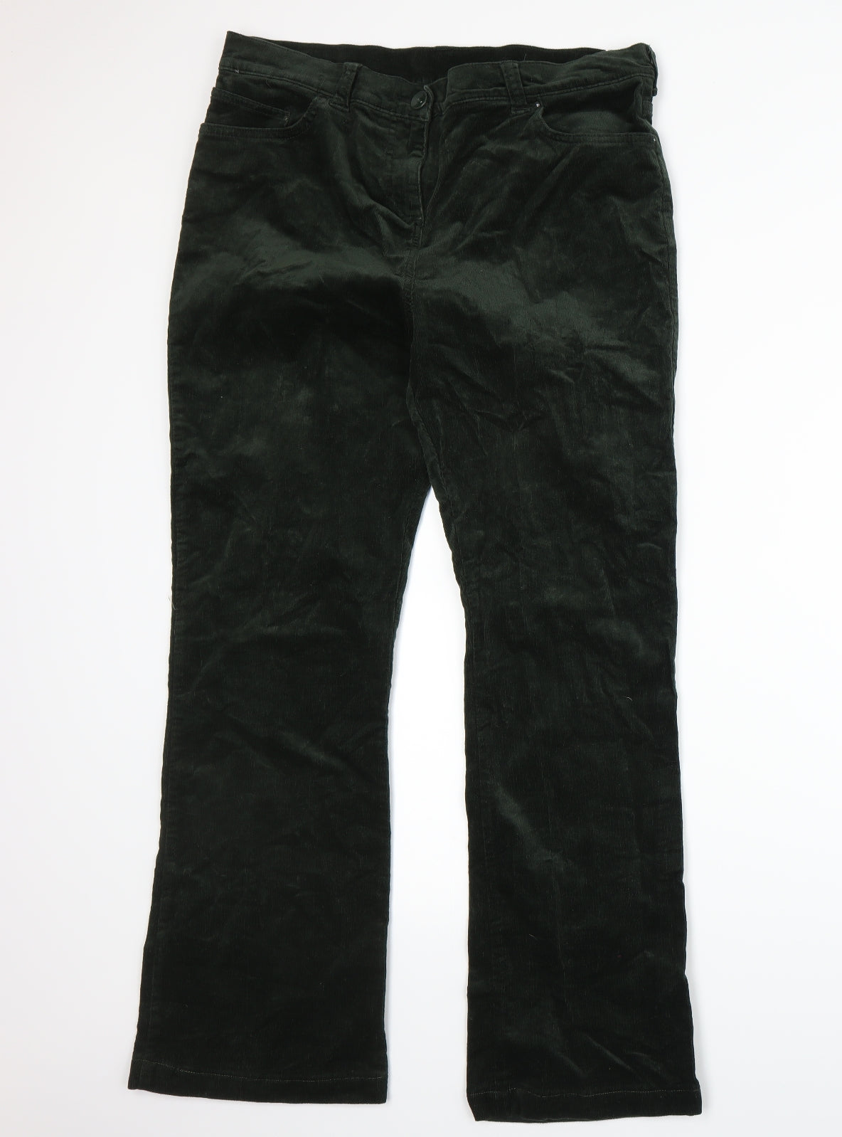 Marks and Spencer Womens Green   Straight Jeans Size 14 L28 in