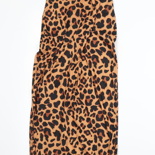 In the Style Womens Orange Animal Print  Straight & Pencil Set Size 8