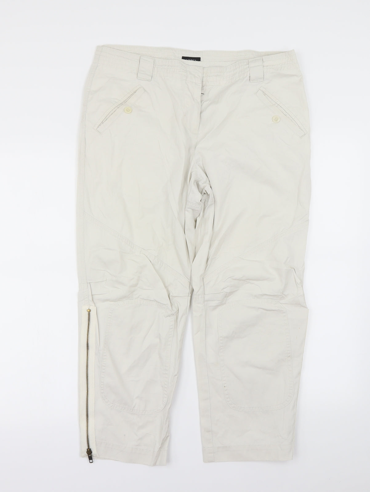 Lindex Womens Ivory   Trousers  Size 14 L24 in