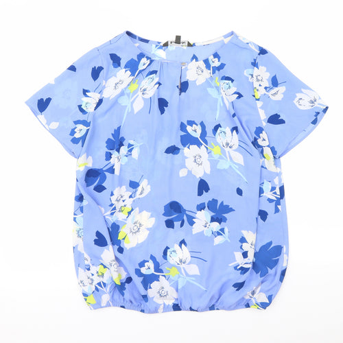 Bonmarché Womens Blue Floral  Basic Blouse Size 12