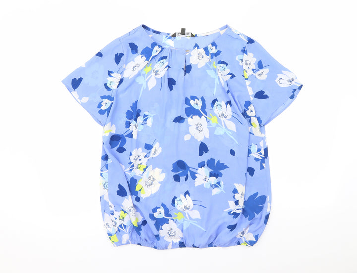 Bonmarché Womens Blue Floral  Basic Blouse Size 12