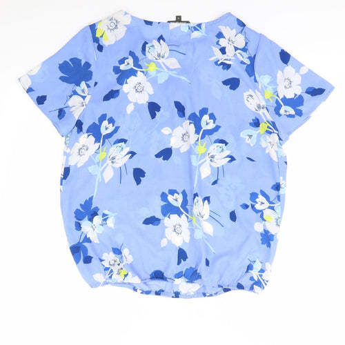 Bonmarché Womens Blue Floral  Basic Blouse Size 12