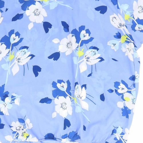Bonmarché Womens Blue Floral  Basic Blouse Size 12