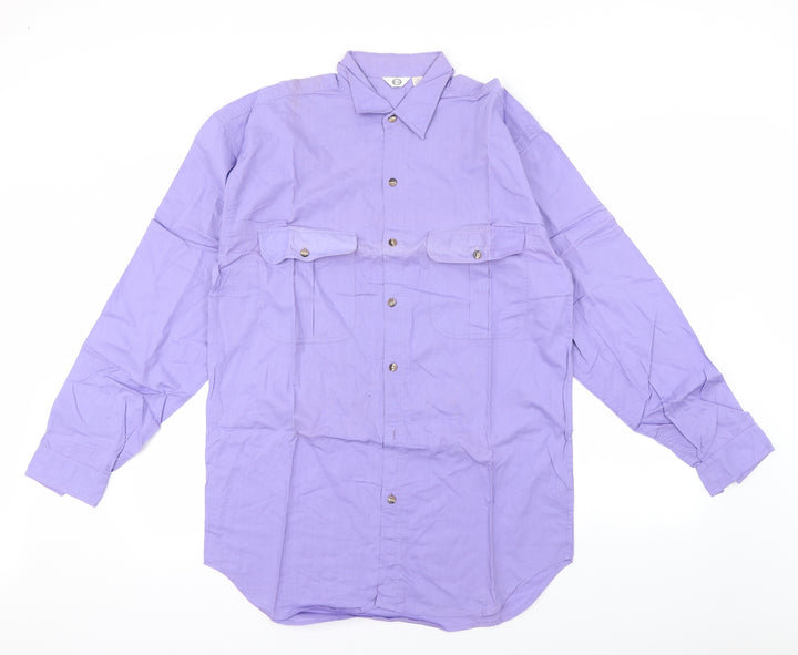 C&A Mens Purple    Dress Shirt Size S